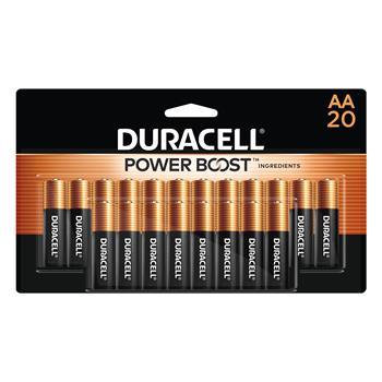 Duracell Coppertop AA Alkaline Batteries, 20/Pack