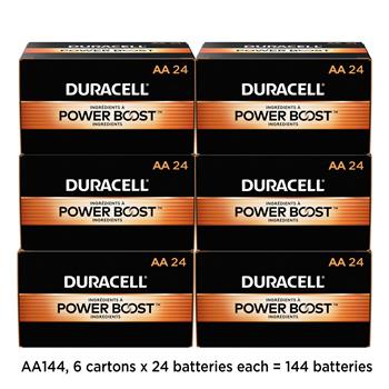 Duracell Coppertop AA Alkaline Batteries, 144/Carton