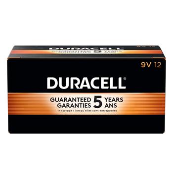 Duracell Coppertop 9V Alkaline Batteries, 12/Box