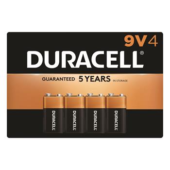 Duracell&#174; Coppertop 9V Alkaline Batteries, 4/PK