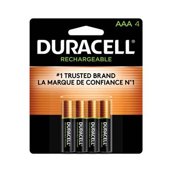 Duracell Rechargeable AAA Batteries, 1.2V, 4/Pack