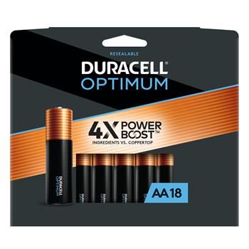 Duracell Optimum AA Batteries with Resealable Package, 18/PK