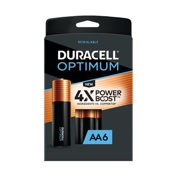 Duracell Optimum AA Batteries with Resealable Package, 6/PK