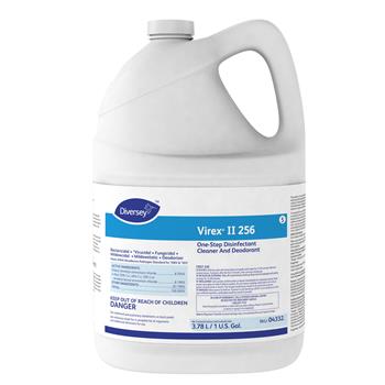 Diversey Virex II 256 One-Step Disinfectant Cleaner Deodorant Mint, 1 gal, 4 Bottles/CT