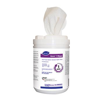Diversey Oxivir 1 Wipes, 6&quot; x 7&quot;, 160/Canister, 12/Carton