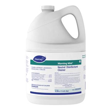 Diversey Morning Mist Neutral Disinfectant Cleaner, Fresh Scent, 1gal Bottle, 4/Carton