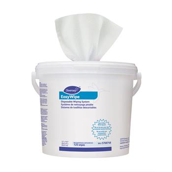 Diversey Easywipe Disposable Wiping Refill, 8 5/8 x 24 7/8, White, 125/Bucket, 6/Carton