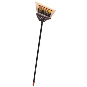 O-Cedar Commercial Maxi-Angler Broom, Polystyrene Bristles, 51&quot; Handle, Black, 4/Carton