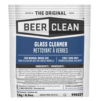 Diversey Beer Clean Glass Cleaner, Powder, .5oz Packet, 100/Carton