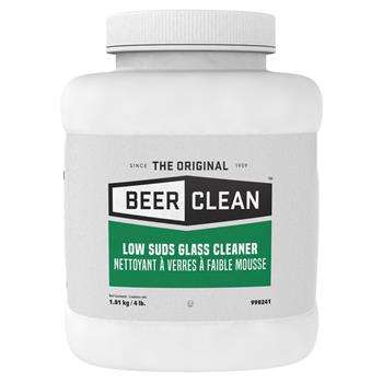 Diversey Beer Clean Glass Cleaner, Unscented, Powder, 4 lb. Container, 2/Carton