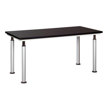 Diversified Woodcrafts Adjustable Height Table, 60&quot;W x 30&quot;D x 27-3/4”-39”H, Laminate Top, Black/Metal