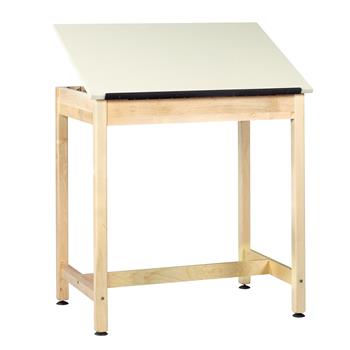 Diversified Woodcrafts One-Piece Art/Drafting Table, 36&quot;W x 24&quot;D x 36&quot;H, Almond/Maple