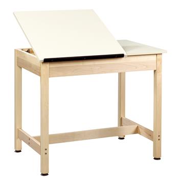 Diversified Woodcrafts Two-Piece Art/Drafting Table, 36&quot;W x 24&quot;D x 30&quot;H, Almond/Maple