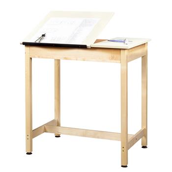 Diversified Woodcrafts Two-Piece Art/Drafting Table, 36&quot;W x 24&quot;D x 36&quot;H, Almond/Maple