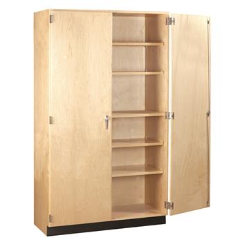 Diversified Woodcrafts General Storage Cabinet, 48&quot;W x 22&quot;D x 84&quot;H, Six Shelves, Maple
