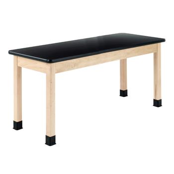 Diversified Woodcrafts Plain Apron Table, 24&quot;D x 60&quot;W x 30&quot;H, Laminate Top, Black/Maple