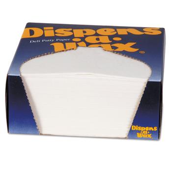 Dixie Dispens-A-Wax Waxed Deli Patty Paper, 4-3/4 x 5, White, 1000/BX