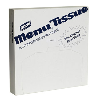 Dixie Menu Tissue, Light-Weight Tissue Sandwich Wrap, 12&quot; x 12&quot;, White, 10,000 Sheets/Carton
