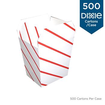 Dixie&#174; Large Scoop-Style Clam Scoop, Red Stripe, 500/Carton