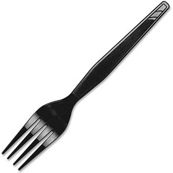 Dixie Smartstock Ultra Fork Refill, Heavy Weight, Plastic, 7.12&quot; L, Black, 960 Forks/Carton