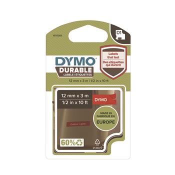 DYMO&#174; D1 Durable Labels, White on Red