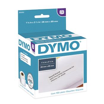 DYMO Address Labels, 1-1/8 in x 3-1/2 in, White, 700/Box