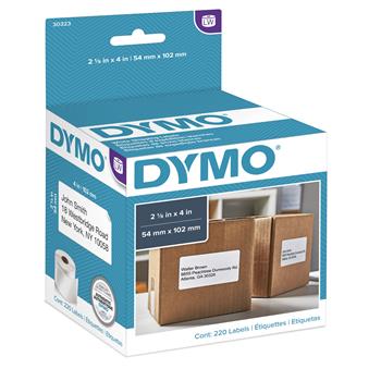 DYMO LabelWriter Shipping Labels, 2-1/8 in x 4 in, White, 220 Labels/Roll
