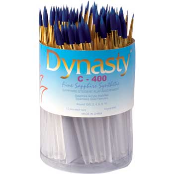 Dynasty Blue Syntheic Short Handle Brush Set, 72/ST