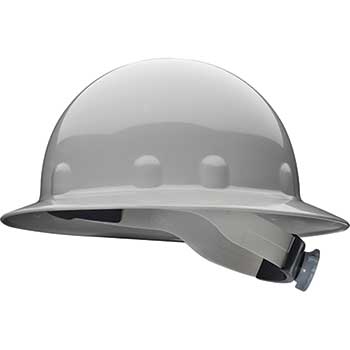 Honeywell Full Brim Hard Hat, 8 pt. Ratchet Suspension, Gray