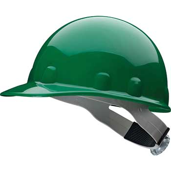 Honeywell E-2 Hard Hat, Cap Style, 8 pt Ratchet Suspension, Green