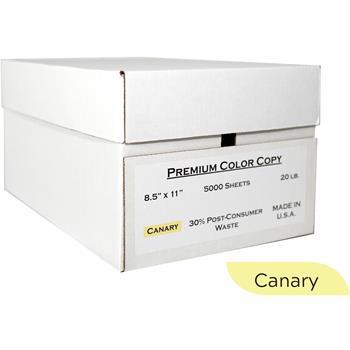 American Eagle Paper Colored Paper, 20 lb, 8.5&quot; x 11&quot;, Canary, 500 Sheets/Ream