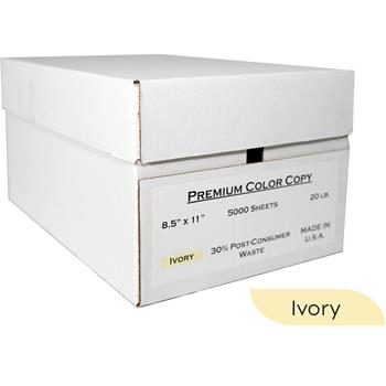 American Eagle Paper Colored Paper, 20 lb, 8.5&quot; x 11&quot;, Ivory, 500 Sheets/Ream