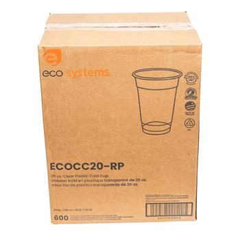 Bunzl EcoSystems rPET Cold Cup, Clear, 20 oz, 600 Cups/Case