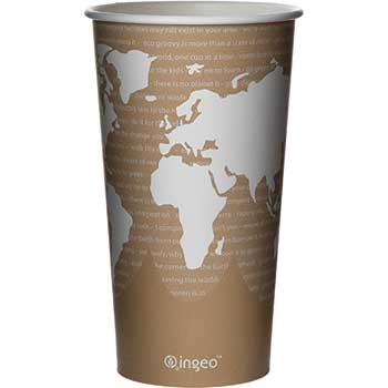 Eco-Products World Art Renewable &amp; Compostable Hot Cups - 20 oz.&#160;, 50/PK, 20 PK/CT