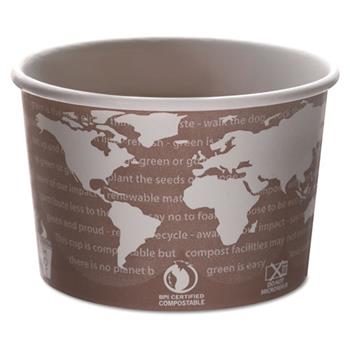 Eco-Products&#174; World Art Renewable &amp; Compostable Food Container - 8oz., 50/PK, 20 PK/CT