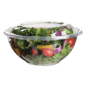 Eco-Products Renewable &amp; Compostable Salad Bowls w/ Lids - 24oz., 50/PK, 3 PK/CT