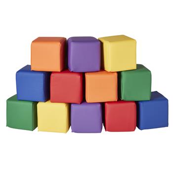 ECR4Kids Softzone&#174; Patchwork Toddler Blocks, Assorted