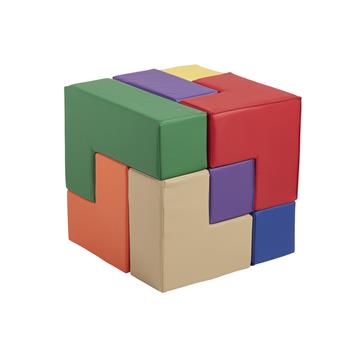 ECR4Kids&#174; Softzone&#174; Brainy Soft Blocks, 19.5&quot; Soma Cube Puzzle