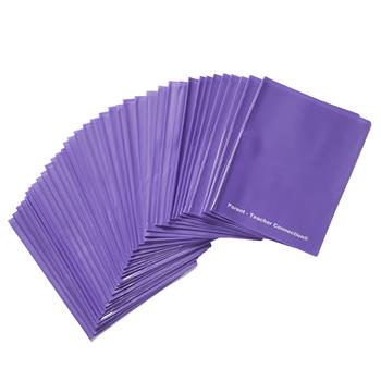 ECR4Kids&#174; Messagestor&#174; 2-Pocket Parent-Teacher Classroom Communication Folder, Letter-Sized, 36-Piece, Purple