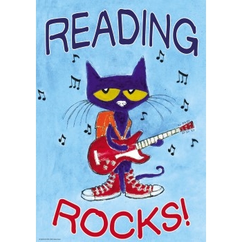 Edupress Pete The Cat Poster Reading Rocks