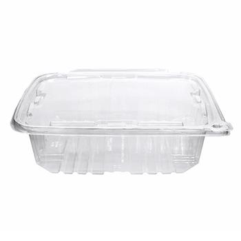 Eatery Essentials Tamper Evident Clamshell Container, Plastic, 48 oz, Clear, 134/Case