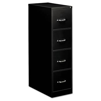 OIF Four-Drawer Economy Vertical File, 15w x 26-1/2d x 52h, Black