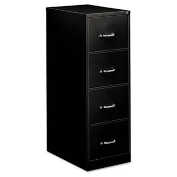OIF Four-Drawer Economy Vertical File, 18-1/4w x 26-1/2d x 52h, Black