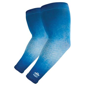 ergodyne Chill-Its Sun Protection Arm Sleeves, 6695, Medium/Large, Blue
