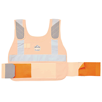 ergodyne Chill-Its&#174; 6240 Orange Phase Change Cooling Vest Elastic Extenders