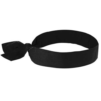 ergodyne Chill-Its 6700 Evaporative Cooling Bandana Headband, Polymers, Black
