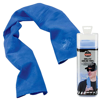 ergodyne Chill-Its 6602 Evaporative Cooling Towel, Blue