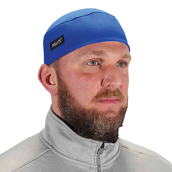 ergodyne Chill-Its 6630 Blue Skull Cap - Terry Cloth