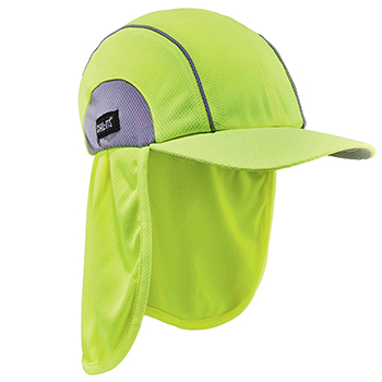 ergodyne Chill-Its&#174; 6650 Lime High Performance Hat w/ Neck Shade