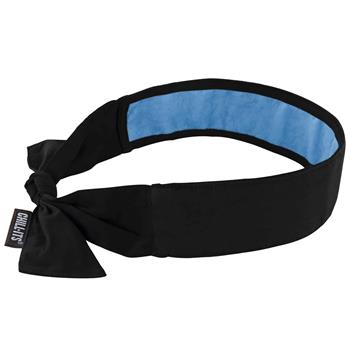 ergodyne Chill-Its 6700CT Evaporative Cooling Bandana Headband, PVA, Black